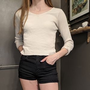 Long sleeve ribbed shirt